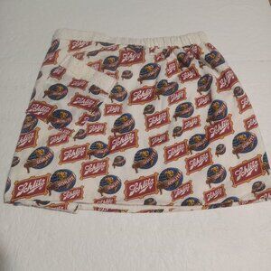 Schlitz Beer VTG 70's Sears Terry Cloth Wrap Around All Over Print Skirt OSFA